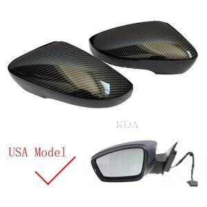 2pcs 탄소 섬유 미러 커버 캡 VW 제타 MK6 2011-2018 Passat B7 2011-2015 비틀 2012-2019 용 미국 모델 리