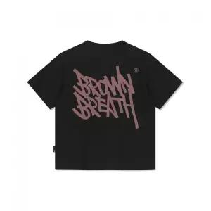 [매장정품] 브라운브레스 BROWNBREATH W TAG CROP TEE - BLACK BLMWSTB03BK