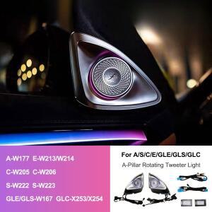 EzoneTronics 1:1 OEM 4D 회전 트위터 무드등 (메르세데스 GLE/GLS/GLC/A/C/E/S용), 플러그 앤 플레이, 깜