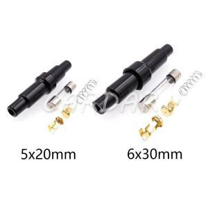 1세트 검정색 5x20mm 6x30mm 유리관 퓨즈 홀더 AC 어셈블리 나사형 플라스틱 하우징 케이싱 박스