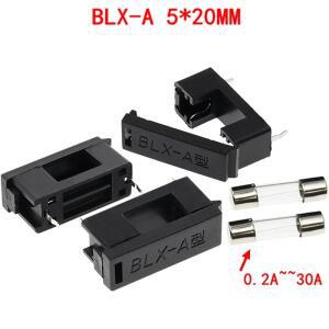 10PCS BLX-A 5x20MM 검정색 유리 퓨즈 홀더 보험 튜브 소켓 홀더(5X20MM PCB 보드용)