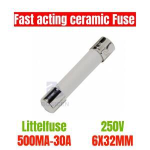 5PCS 314 LF 고속 블로우 세라믹 퓨즈 튜브 6X30 6x32MM 250V 500MA 0.5A 1A 2A 3A 4A 5A 6A 7A 8A  작동