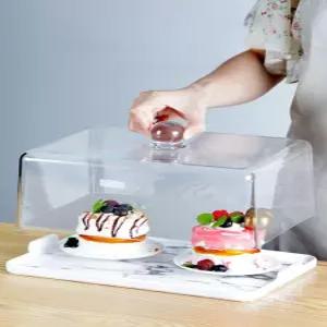 투명 빵덮개 푸드커버 디저트 사각 뚜껑 아크릴 케이크돔 카페 진열 베이커리