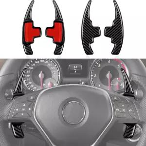 2PCS 스티어링 휠 패들 시프터 익스텐션 E W204 데칼 GLK A W246 B 액세서리블랙 스티커 W212 GLA CLA SLK