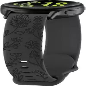HQzon 20mm 밴드 Garmin Venu SqVenu Sq 2 PlusVenu Sunflower 방수 실리콘 스트랩 Vivoactive 3와 호환