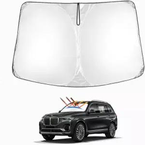 TGBROS 커스텀 핏 BMW X7 2019-2023 2024 윈도우 선쉐이드 폴더블 업그레이드 반사 폴리에스터 커버
