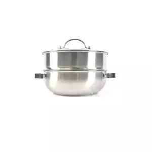 조리도구 인덕션 겸용 바닥통삼중 스텐 2단 찜냄비 찜솥 26cm