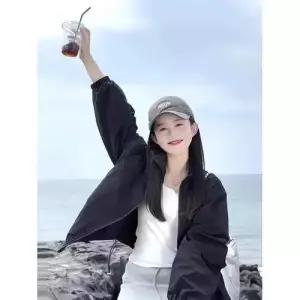 캐주얼 여성 검정 상의 트레이닝 봄가을 바람막이 마이야르 차이나 점퍼 잠바 쇼트 코트 admr3