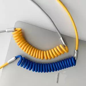 /태블리스 코일 스프링 고속충전 케이블 USB C타입 DCT-8453
