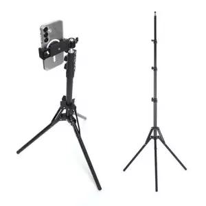 휴대폰 촬영 360도 회전 볼헤드 삼각대 1.5M 카메라 LED 라이트 WFO9C1T