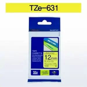 브라더 테이프카트리지 TZ631(12mm Yellow Black) (W6F6940)