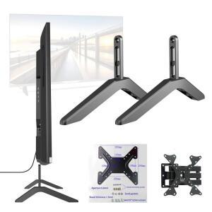 Vizio Samsung 호환 LG 호환 TCL Hi TV 용 범용 TV 스탠드 기본 테이블 상단 다리
