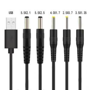 5V 9V 12V 1A 2A USB A 타입 DC 55x21 4x1.7 3.5x1.35mm 잭 플러그 연장 충전 케이블  커넥터