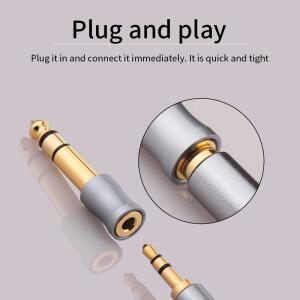 잭6.5 6.35mm 수커넥터-3.5mm 암 커넥터 헤드폰 앰프 오디오 어댑터 핸드폰 PC PC 노트북 용