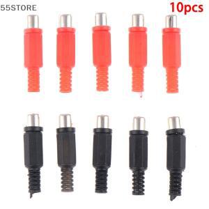 10pcs RCA 오디오 커넥터 여성 용접 잭 냉압 소켓 어댑터 50V 0.5A