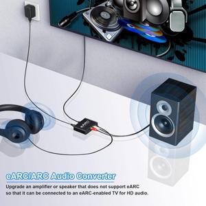 192Khz HDMI EARC 오디오 추출기 - RCA 변환기 디지털-아날로그 어댑터 DTS Dolby Atmos AC3 LPcm Fiber 지