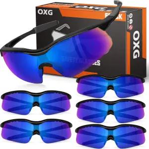 남성용 OXG 6팩 틴티드 안전 안경 고글 ANSI Z87.1 보호 스크래치 방지