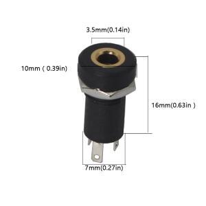10-1pcss3.5mM 4핀 오디오 잭 소켓 스테레오 4극 솔더 패널 마운트너트 커넥터 포함 헤드폰 암 PJ-392A