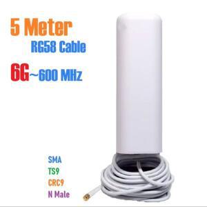 야외용 전방향 안테나 600 6Ghz 2G 3G 4G 5G LTE 외부 5m RG58 LMR200 3D 케이블 SMA 포함 라우터용