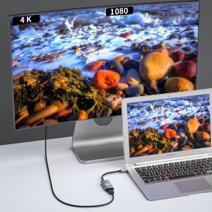 모니터용 USB C-HDMI 어댑터 MacBook 호환 Pro용 4K HDMI-USB C PC 노트북 도킹 스테이션 IPad 호환 Air용