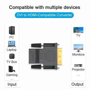 DVI-HDMI 호환 어댑터 DVI 241-HDMI 도금 플러그 DVI수 - HDTV암 비디오 컨버터 TV 프로젝터 디스플레이용