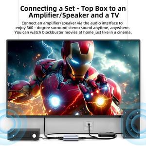 4K 30Hz HDMI 호환 오디오 추출기 스테레오 컨버터 3.5mm x 2K 분배기 어댑터 PS4 호환 TV DVD 홈시어터용
