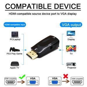 HDMI to VGA 어댑터 3.5mm 오디오 케이블 비디오 잭 컨버터 풀 HD PC PC 노트북용 XBOX 호환 호환 PS4 호환