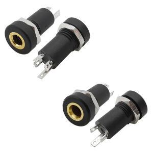 금도금 3/4 폴 스테레오 오디오 잭 소켓 3.5mm 헤드폰 암핀 PJ392A 너트 커넥터