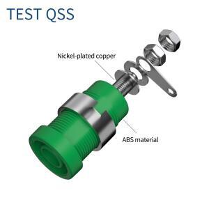 QSS 10pcs 4mm 바나나 소켓 바인딩 포스트 너트 플러그 잭 전기 커넥터 단자  구멍 DIY 부품 Q.40018