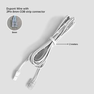 1개 3개 5개 듀방 케이블 2m 2핀 5mm 8mm 10mm COB 커넥터 무땜납 12V 24V 연장 와이어 2m