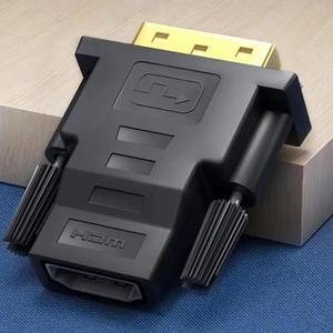 HDMI 호환-DVI 어댑터 도금 플러그 DVI-HDMI 호환 DVI 수-암 양방향 커넥터HDTV 프로젝터용
