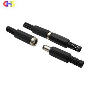 10개 DC005 DC 커넥터 5.5x2.1mm/2.5mm 수/암 탈납 플러그  잭 페어