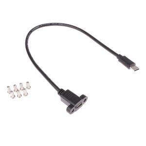 USB 3.1 C타입 마이크로USB2.0 패널 마운트 스크류 연장 케이블 코드 수-암 와이어 데이터