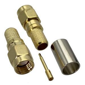 RG-8X LMR240 케이블용 10개 SMA 수커넥터 압착 RF 커넥터