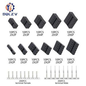 620pcs  커넥터 2.54mm 케이블 점퍼 와이어핀 헤더 하우징 키트 수 압착  암 단자