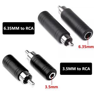 5pcs 6.35/6.5mm 남성 3.5mm 오디오 스테레오 모노 잭 여성 커넥터 변환 어댑터 스피커