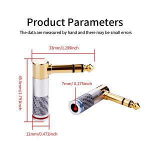 수커넥터 핸드폰 잭 플러그 오디오 어댑터 솔더 커넥터 90도 직각 1개 6.35mm