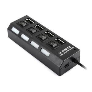 스위치 확장 허브 4포트 USB2.0 컴퓨터 USB 원 드래그 포 2.0 스플리터 PC 노트북 데스크탑 액세서리용
