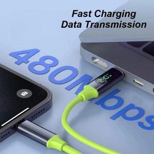 100W/240W C타입 to 케이블 폰 초 충전 LED 액정 USB C타입 데이터 코드 액체 실리콘 2026