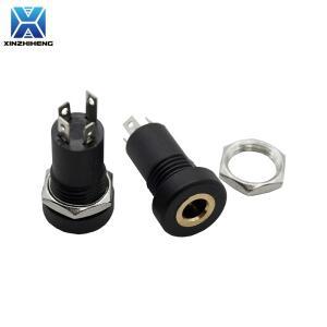 5pcs PJ392A 3.5mM 오디오 잭 암소켓 3/ 4극스테레오 용접 패널 장착 커넥터 너트 블랙