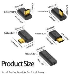 맥북 호환용 1pcs USB 4.0PD 240W8K60Hz 충전기 커넥터 40Gbps  C OTG U자형 직각 수-암 어댑터