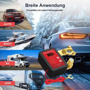 12V 원격 배터리 차단 스위치 스마트 전압 킬 LED 포함 RV ATV 트럭 보트용