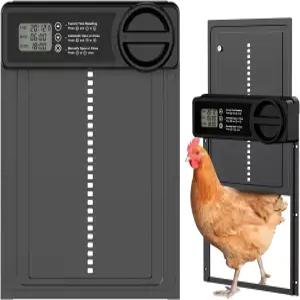 스마트 타이머 안티 핀치 센서 LCD 디스플레이 및 암탉 오리 거위 가금류를 위한 배터리 구동 전기 닭장