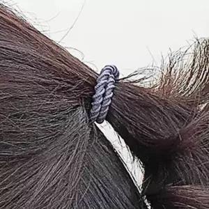 [룽스_64]고무줄 그레이 머리끈 10p 여성 탄성