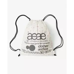 에이이에이이 AEAE WEB LOGO FLOWER GYM SACK [WHITE] AE46SWBG003WHT 299058