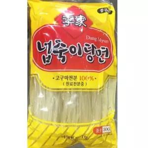 넙적당면 업소용 식당 식자재 이가 당면 실온보관 500g X4