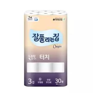 잘풀리는집터치 잘풀리는집 두루마리휴지 깨끗한 터치 화장지 30롤