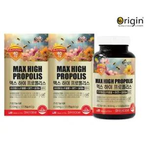 [오리진] 오리진 맥스 하이 프로폴리스 600mg x 100캡슐 1+1 총2개 총200캡슐 가족건