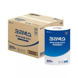 고품질 크리넥스 에어셀 점보롤 화장지 300m 16롤 45386 (WBA8007)