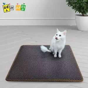 고양이 모래패드 이중 방수 벌집매트 75x55cm 고양이모래패드 (W8E5C82)